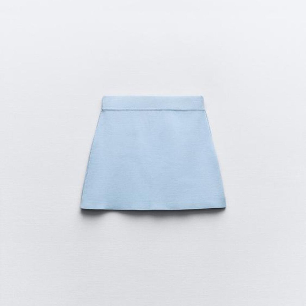 JEWEL PLAIN KNIT MINI SKIRT - Picture 3 of 4